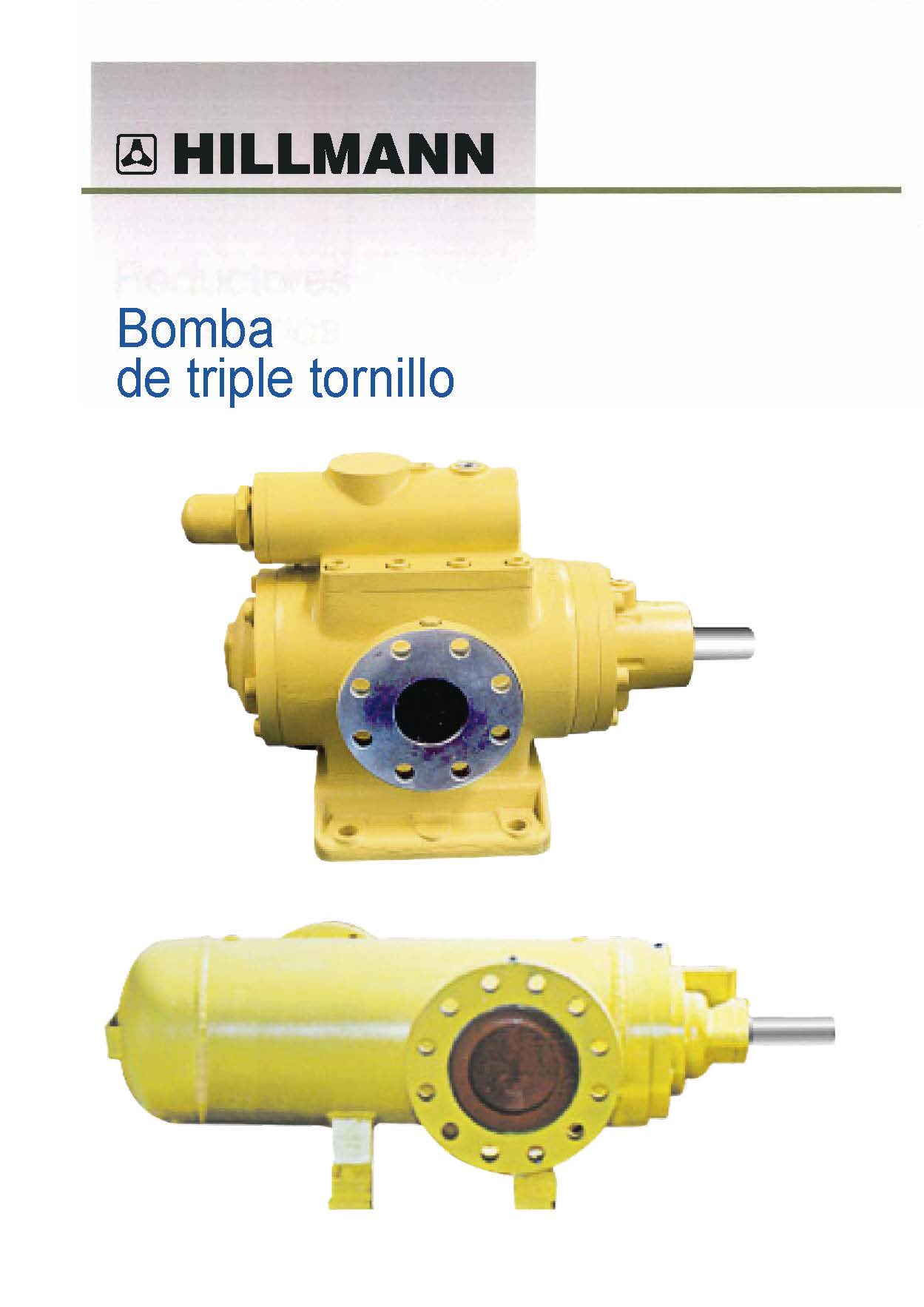 Portada del catálogo de Bombas de triple tornillo
